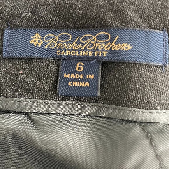 Brooks Brothers Caroline Fit Poly Viscose Blend Trousers Charcoal Grey Sz 6 - Picture 8 of 12